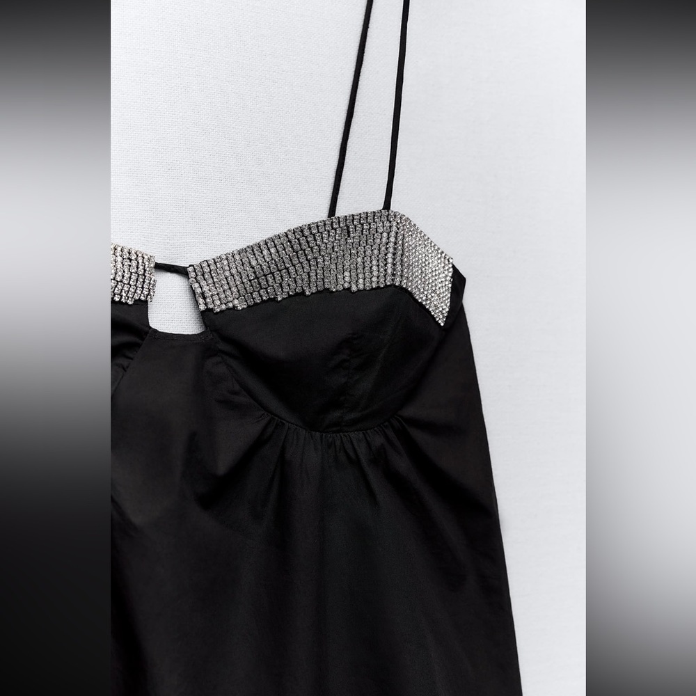 Zara rhinestone top